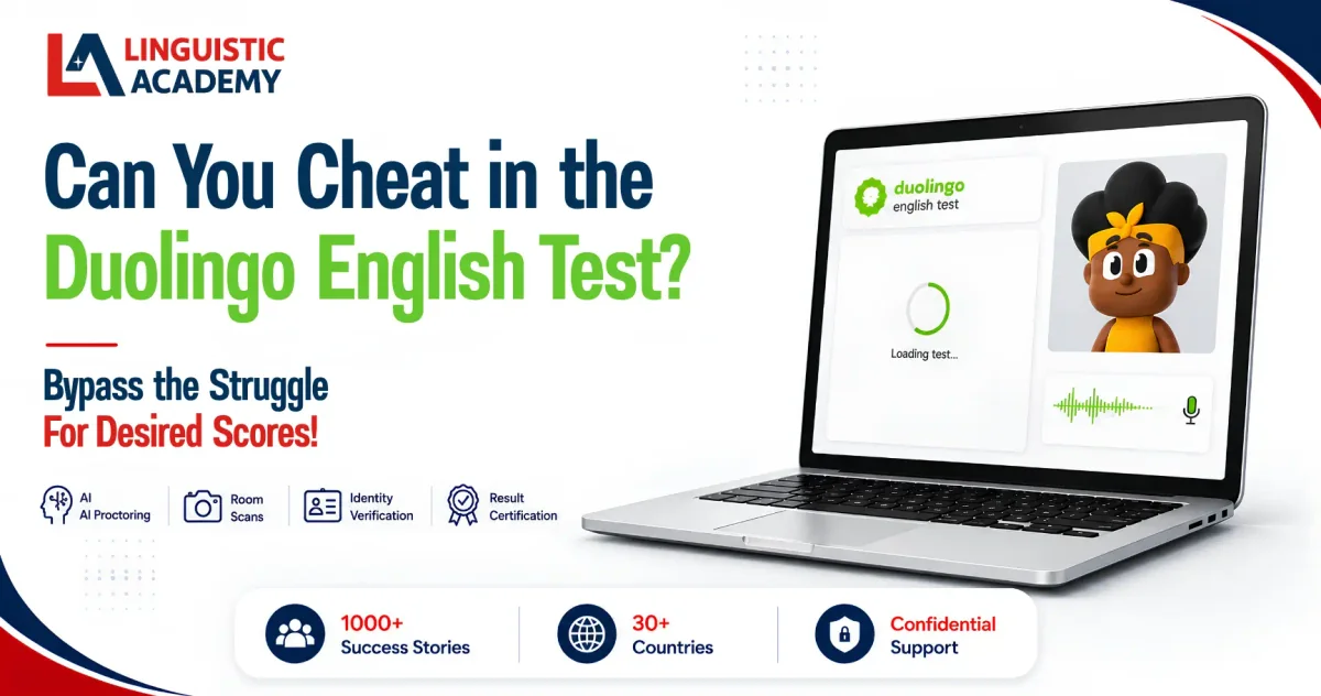 Cheat in Duolingo English Test: How Students Score 120+ Points Without Studying - Learn about Duolingo English Test scores, proctoring rules, and certification requirements with Linguistic Academy
