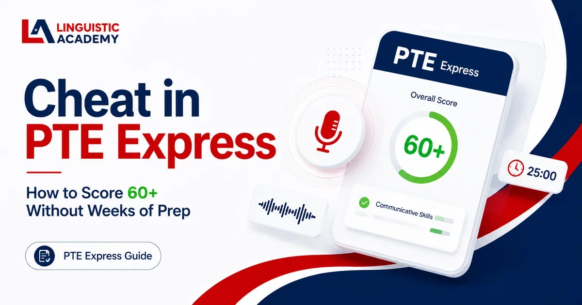 Cheat in PTE Express: How to Score 60+ Without Weeks of Prep cover image by Linguistic Academy