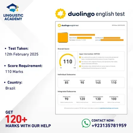 Cheat in Duolingo English Test — certified score 110