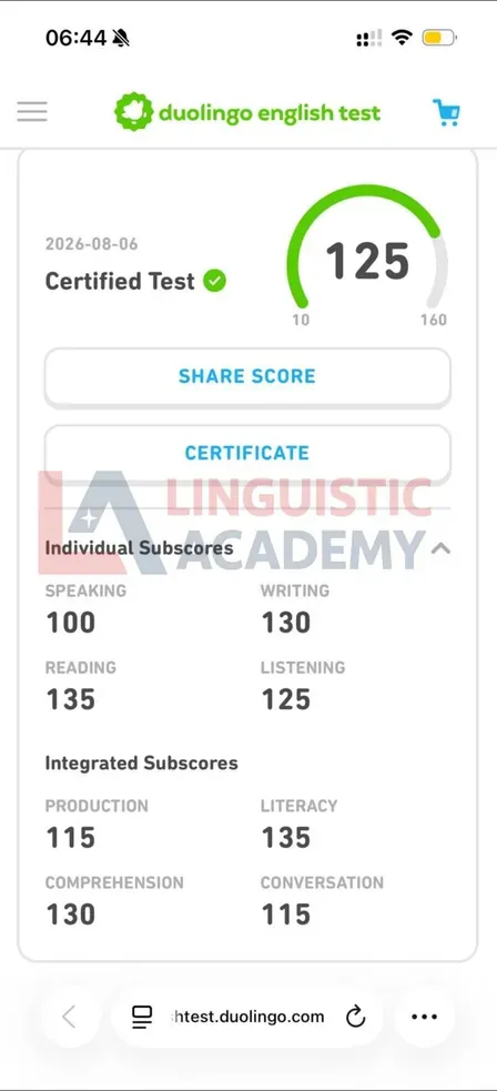 Cheat in Duolingo English Test — certified score 125